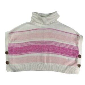 Baby GAP | Cream & Pink Stripe Cowl Neck Toddler Girl's Poncho Size 5T